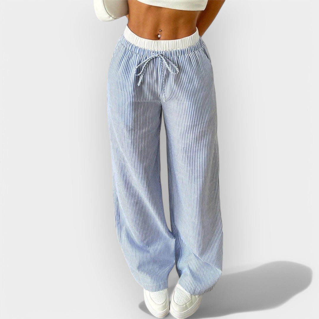 Prugaste široke hlače