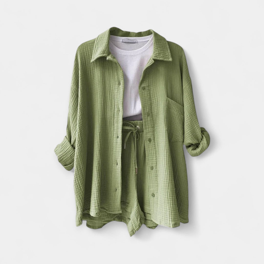 Dvoslojni Ljetni Komplet Top i Šorc