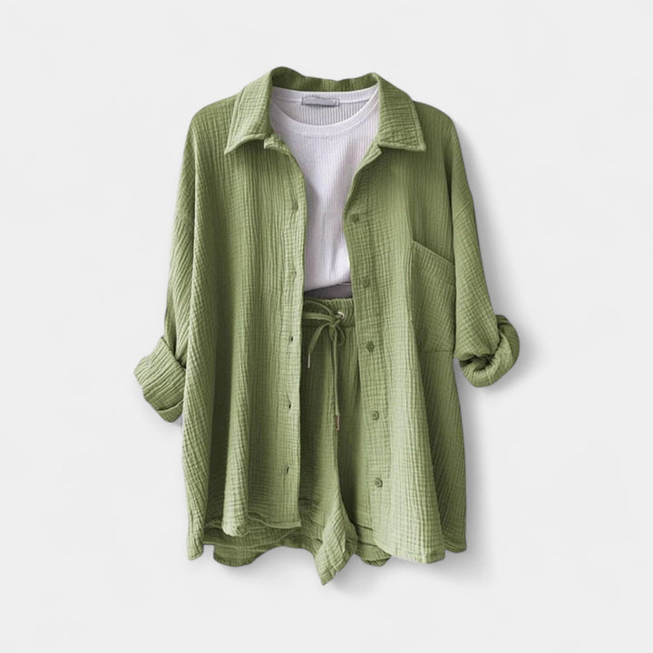 Dvoslojni Ljetni Komplet Top i Šorc