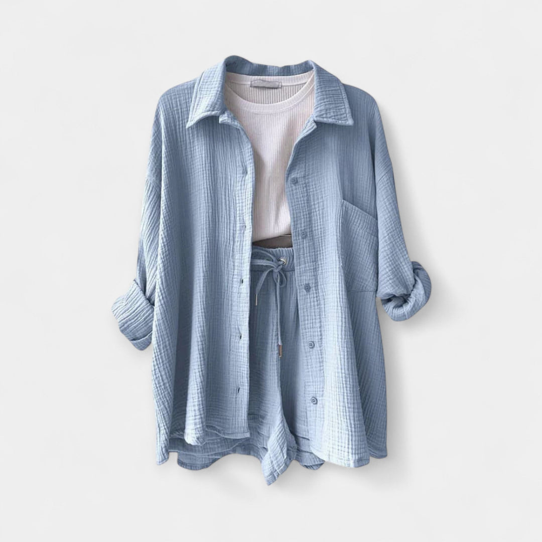 Dvoslojni Ljetni Komplet Top i Šorc