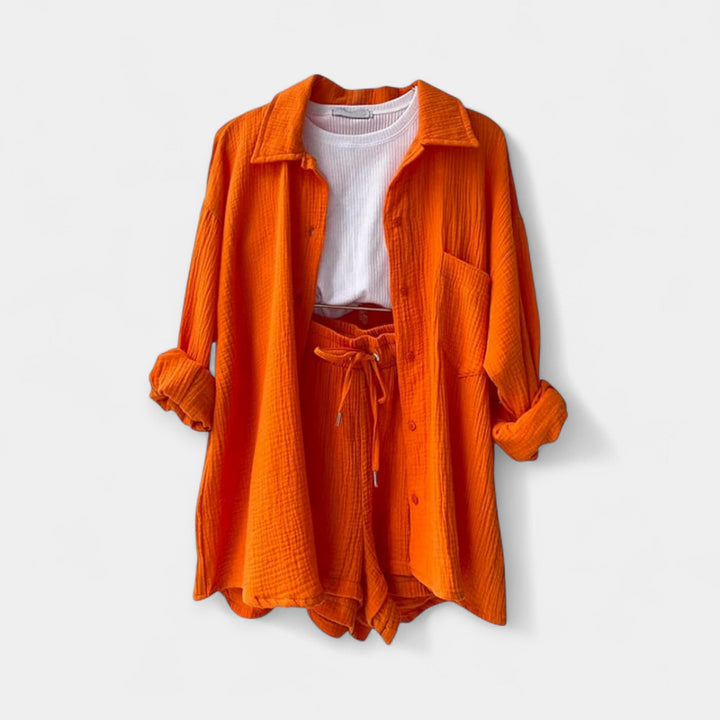 Dvoslojni Ljetni Komplet Top i Šorc