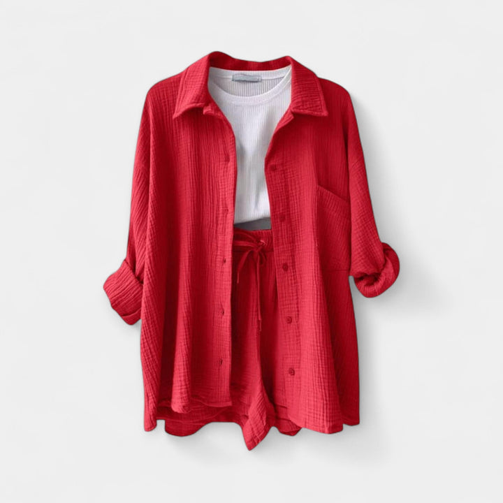 Dvoslojni Ljetni Komplet Top i Šorc