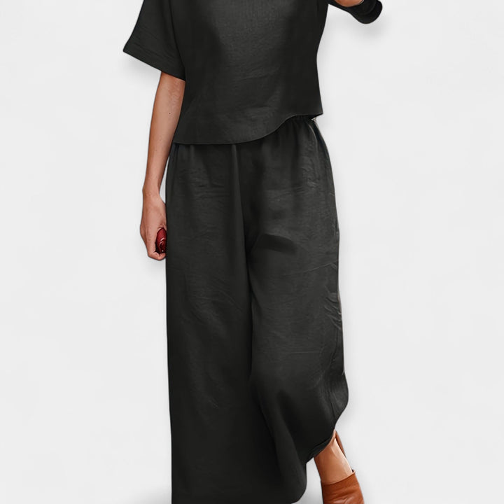 Lepršavi set traperica s kratkim rukavima