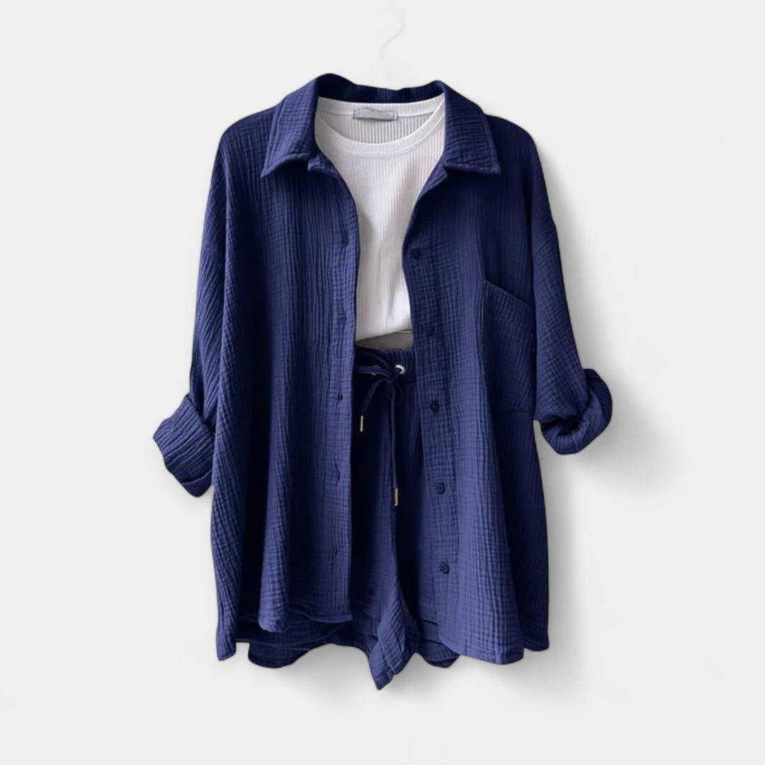 Dvoslojni Ljetni Komplet Top i Šorc