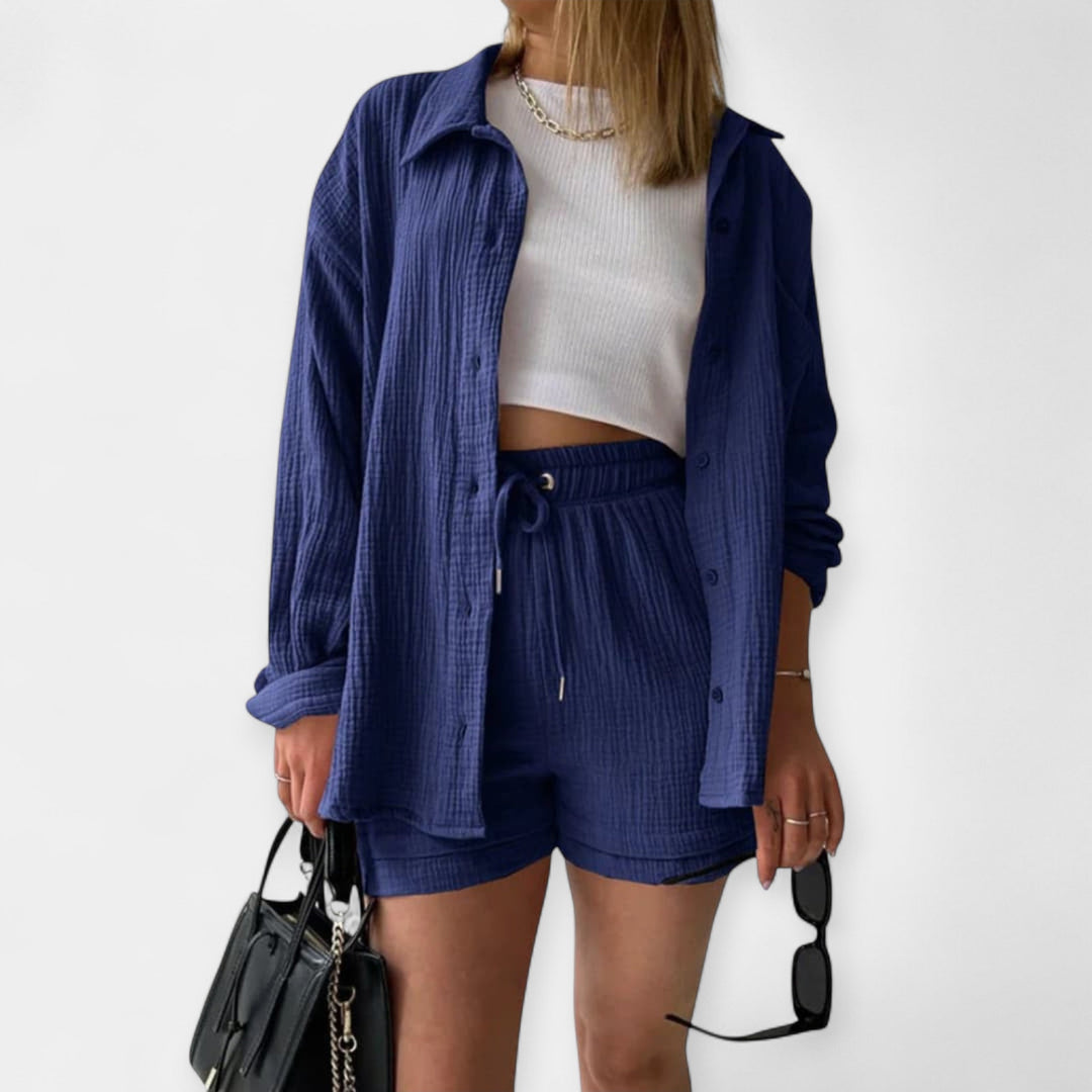 Dvoslojni Ljetni Komplet Top i Šorc