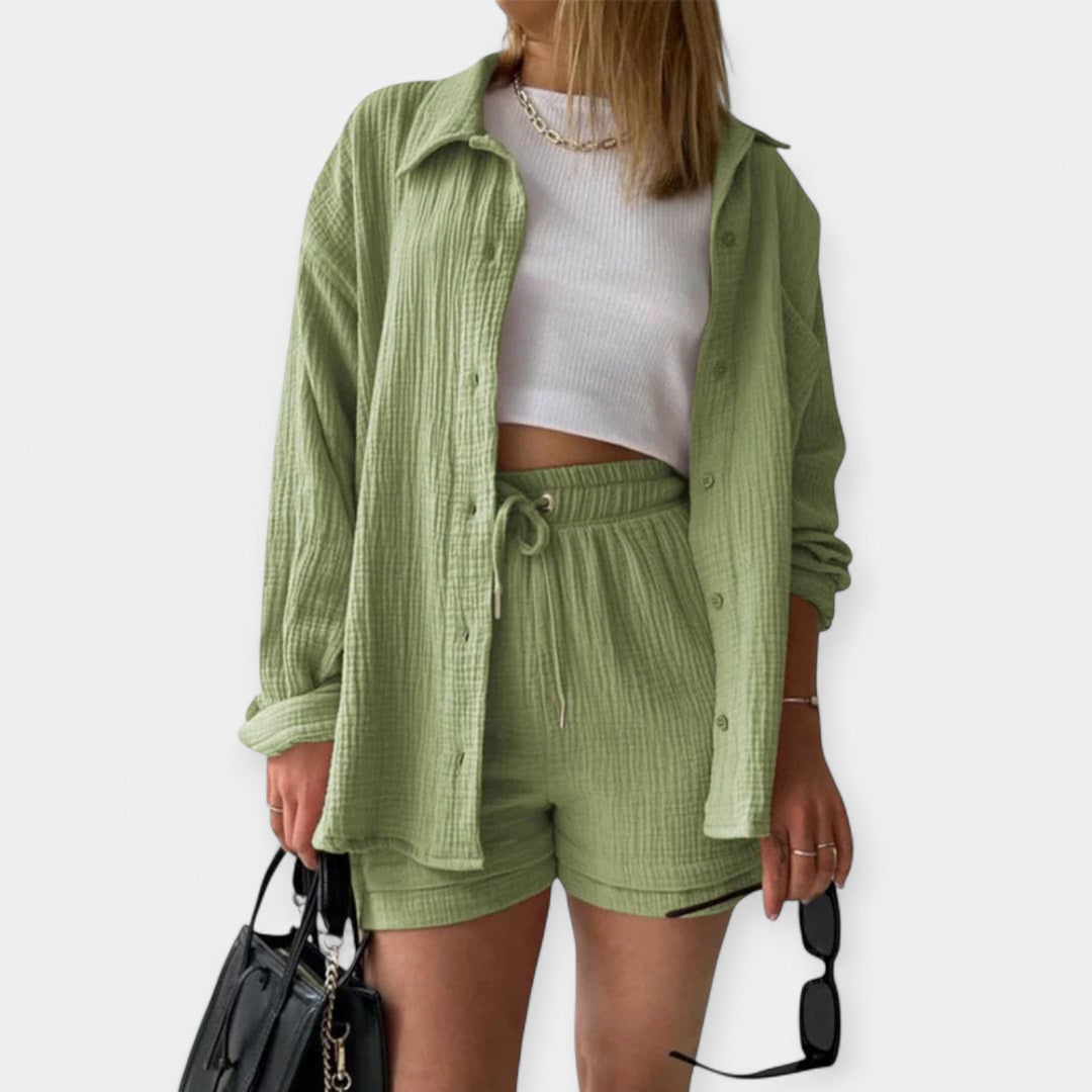 Dvoslojni Ljetni Komplet Top i Šorc