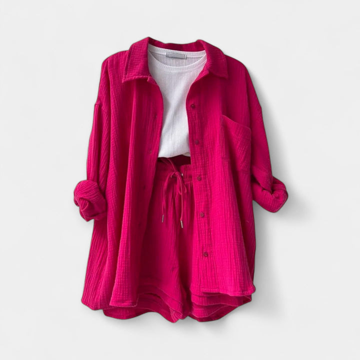 Dvoslojni Ljetni Komplet Top i Šorc