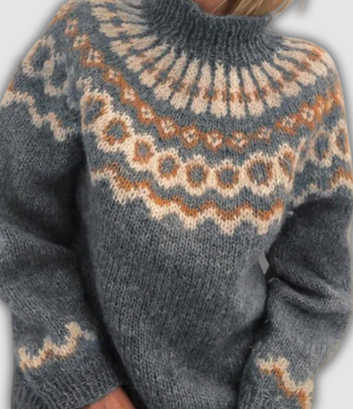 Violetta™ - Udobni džemper s visokim ovratnikom