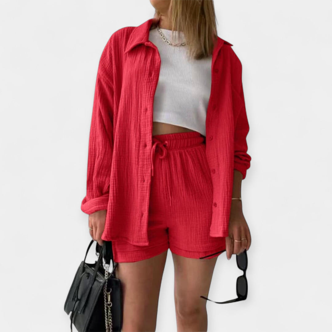 Dvoslojni Ljetni Komplet Top i Šorc