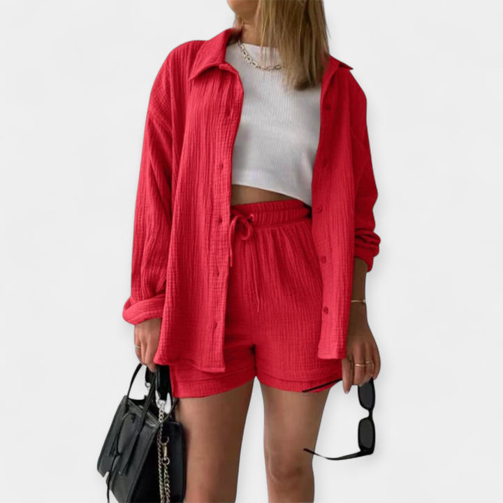 Dvoslojni Ljetni Komplet Top i Šorc