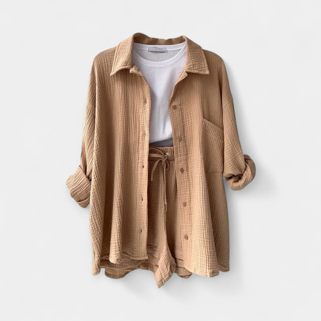 Dvoslojni Ljetni Komplet Top i Šorc