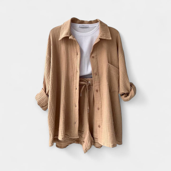 Dvoslojni Ljetni Komplet Top i Šorc