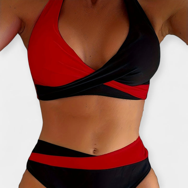 Džepni kupaći kostim s preklopnim vratom