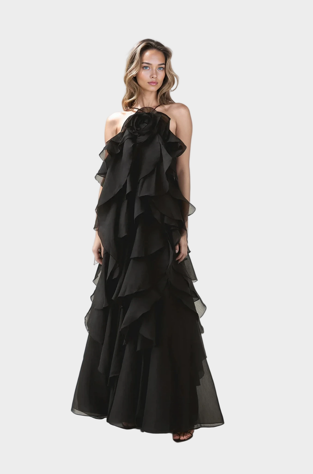 Maxi haljina s romantičnim dojmom i aristokratskim stilom