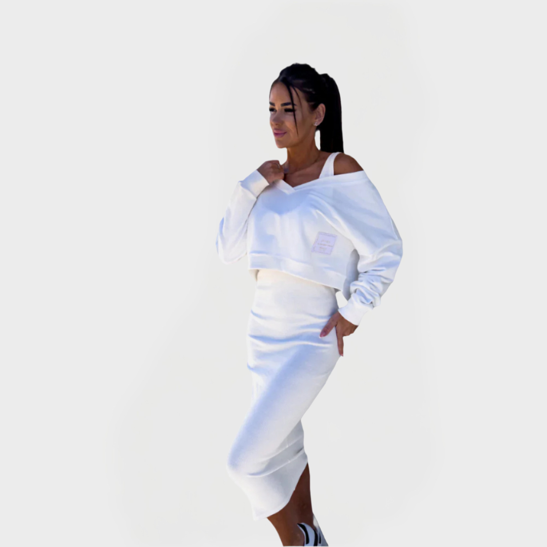 Ljetni komplet s duksom i haljinom za udobnost i stil