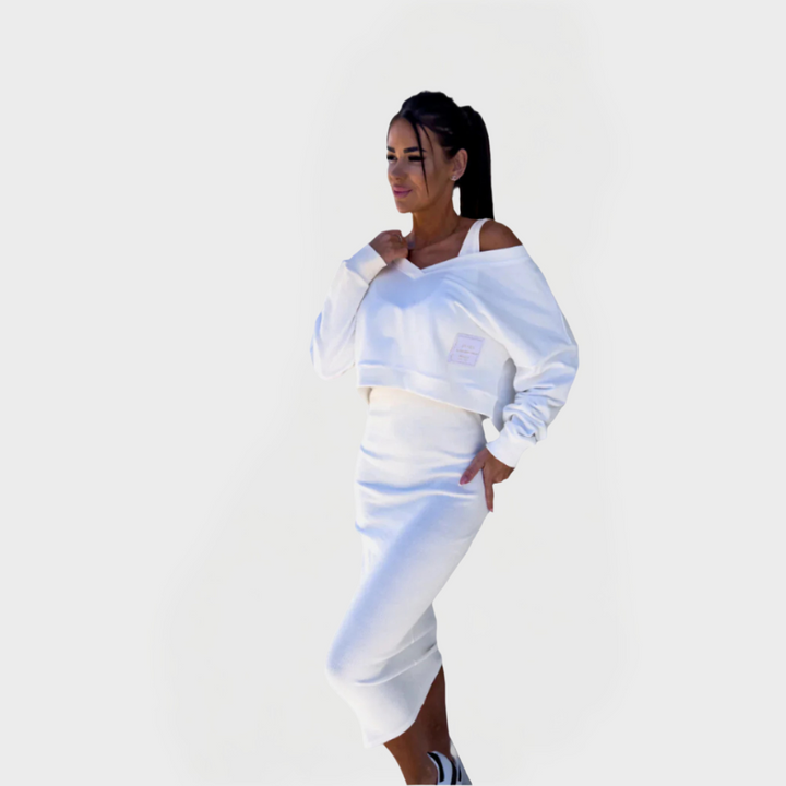 Ljetni komplet s duksom i haljinom za udobnost i stil