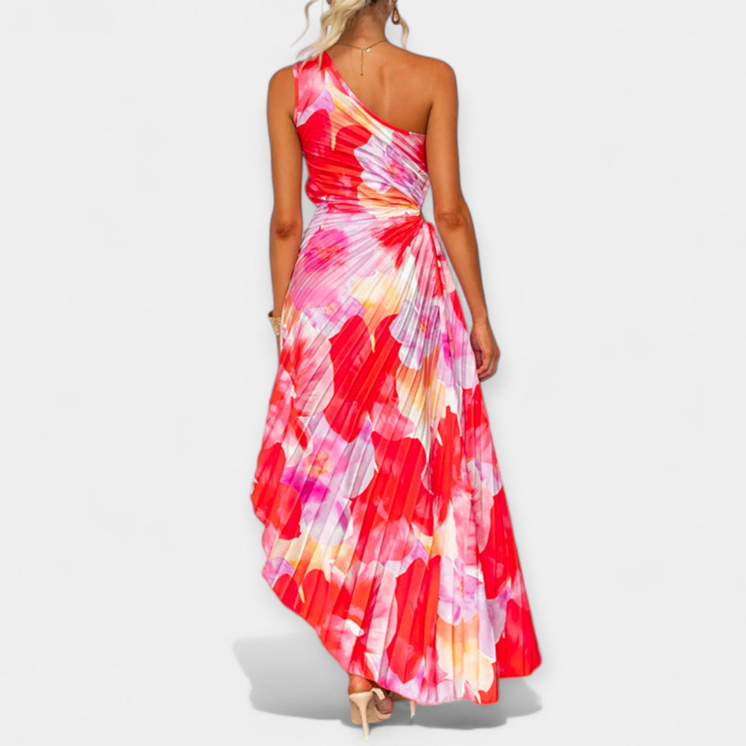 Haljina s asimetričnim uzorkom