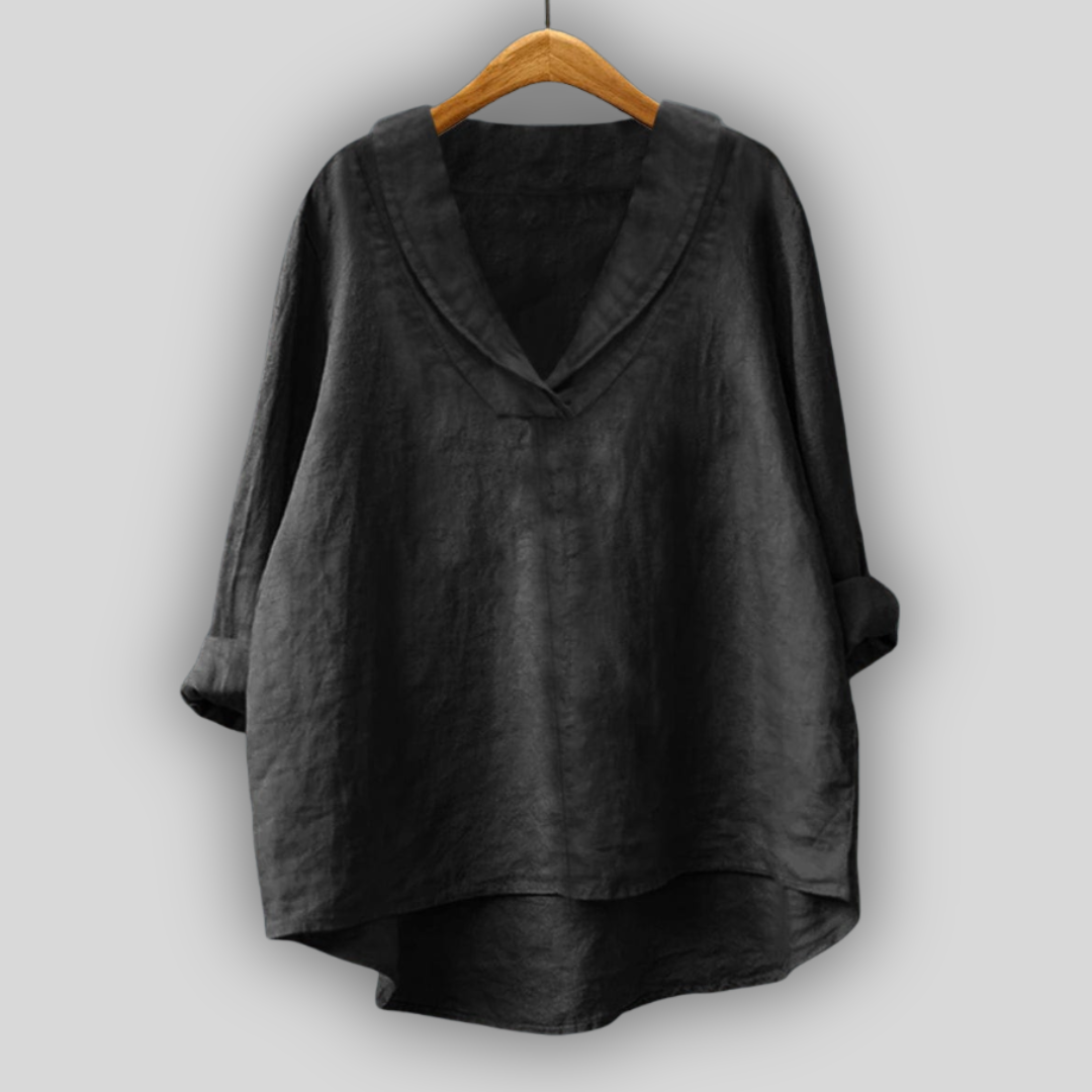 Žuta bluza od lanenog platna