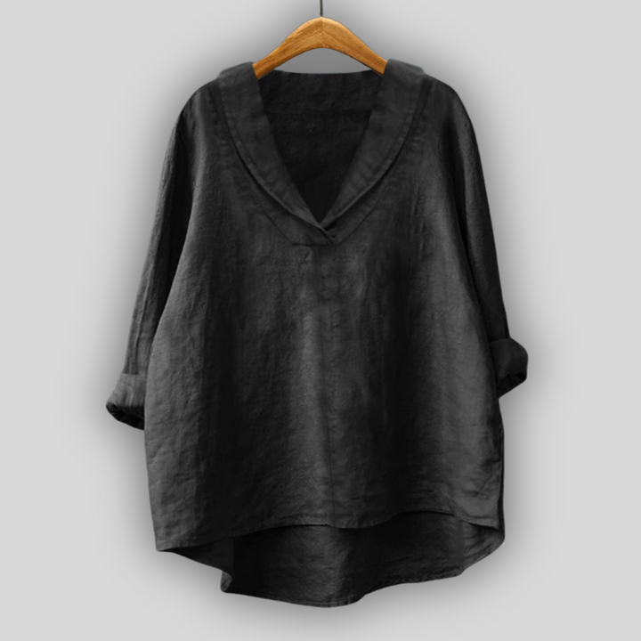 Žuta bluza od lanenog platna