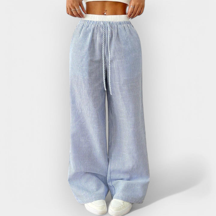Prugaste široke hlače