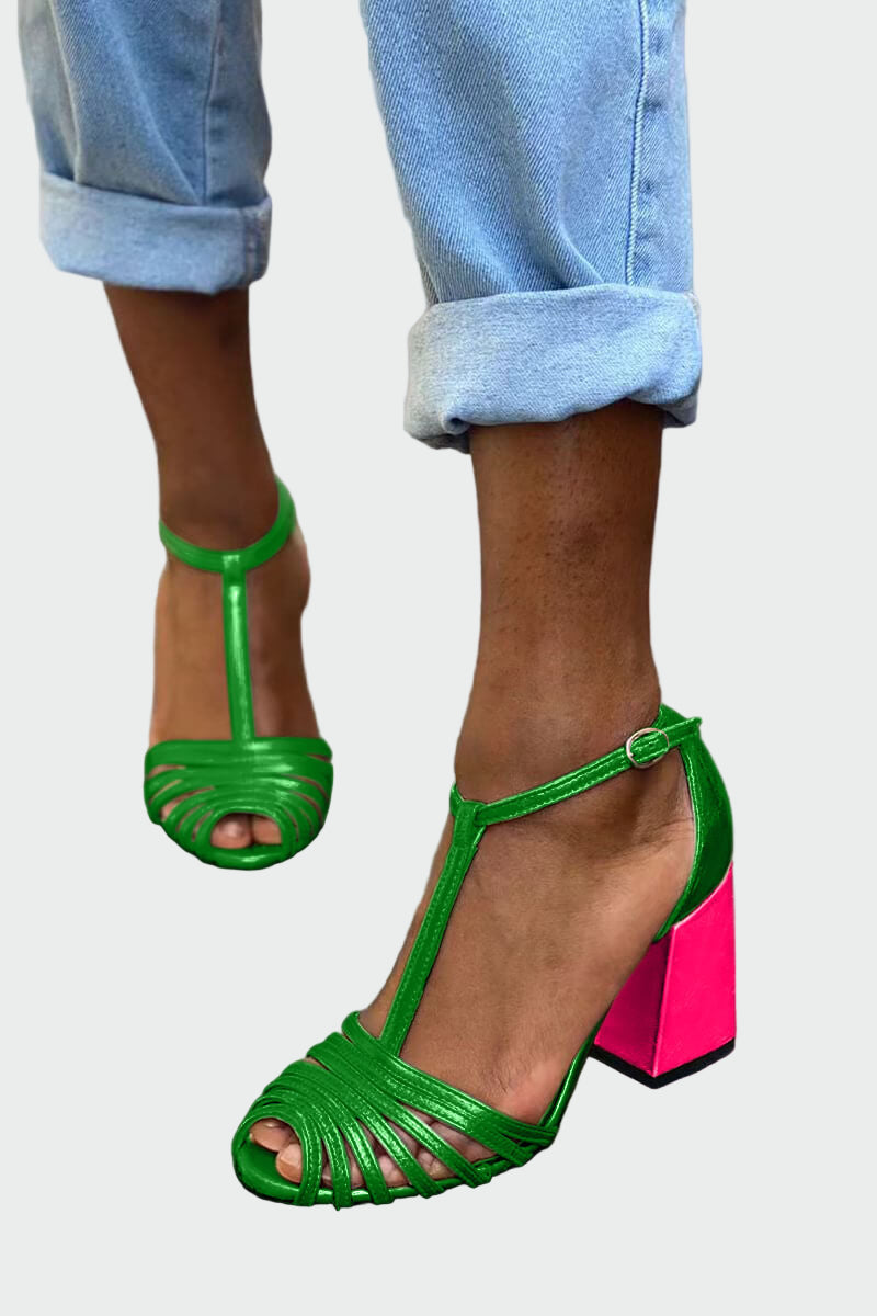 Elegantni sandali s T-obliki remenom