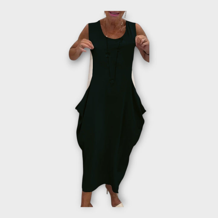 Lagana haljina s modernim krojem i džepovima