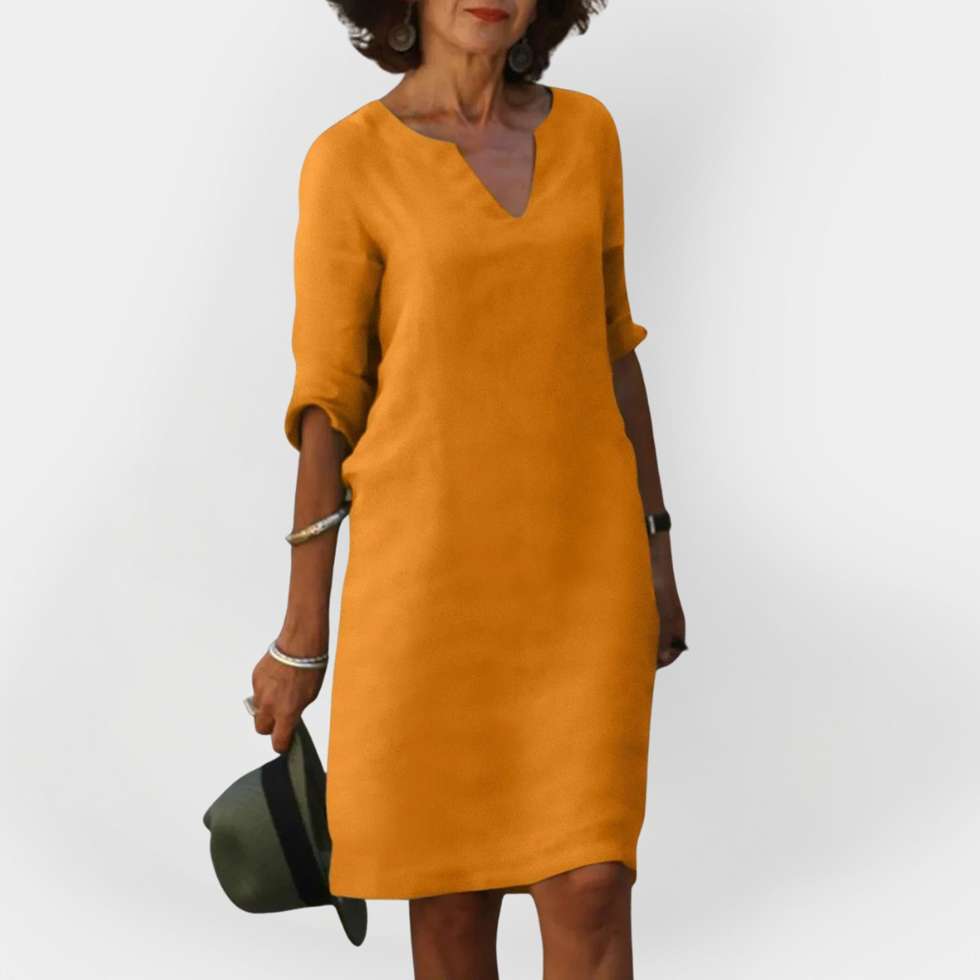 Dnevna haljina s V-izrezom