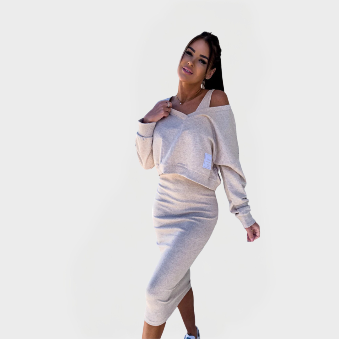 Ljetni komplet s duksom i haljinom za udobnost i stil