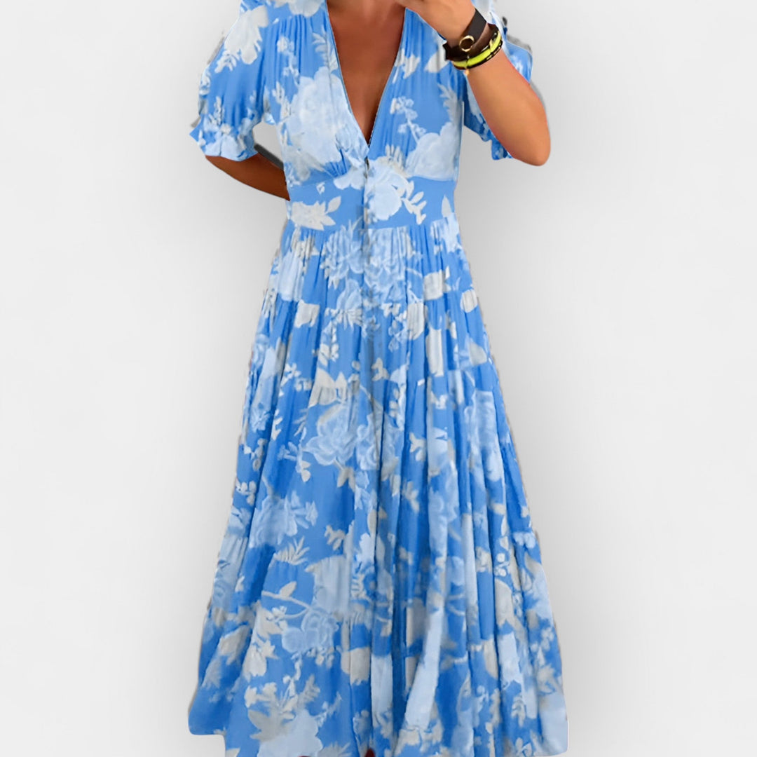 Lagana cvjetna haljina s džepovima