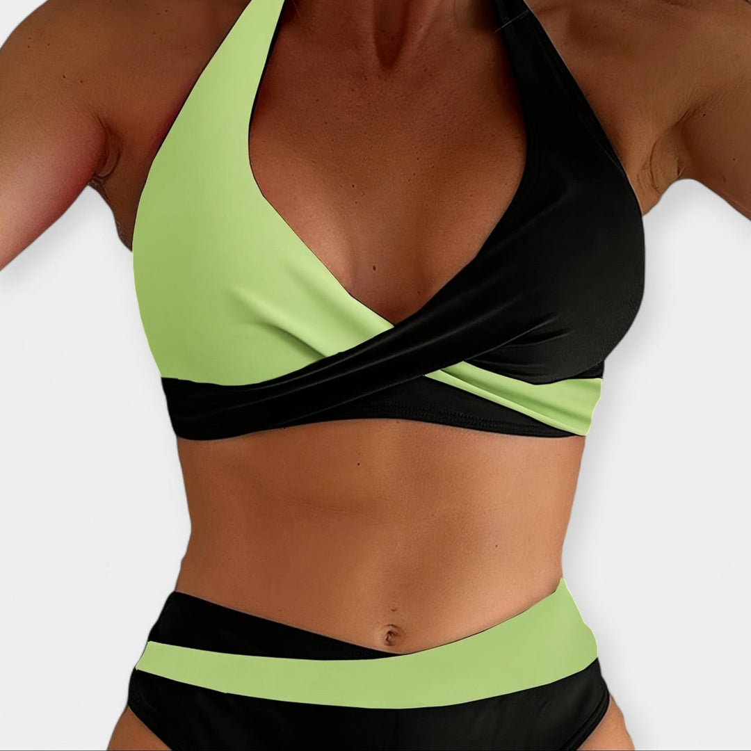 Džepni kupaći kostim s preklopnim vratom