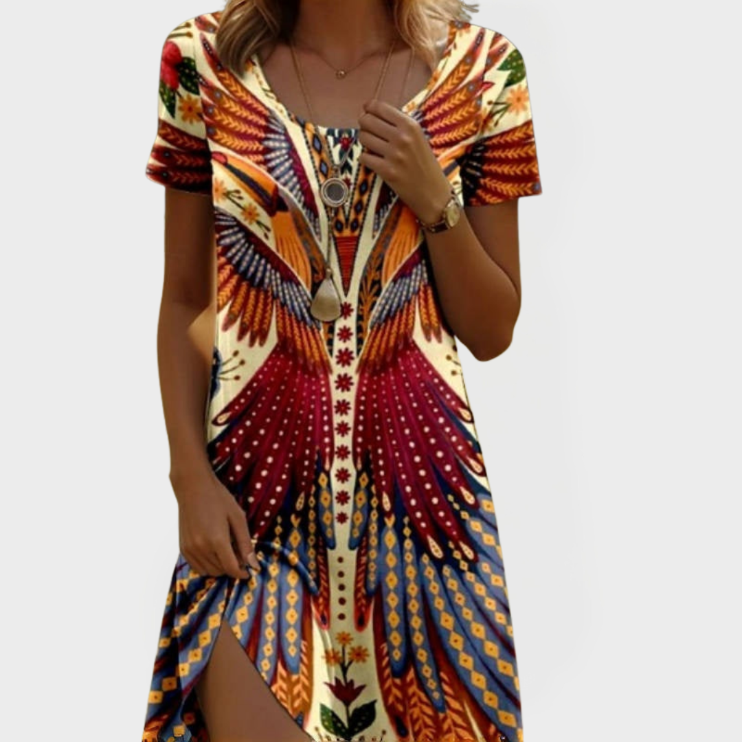 Vintidž haljina s kratkim rukavima