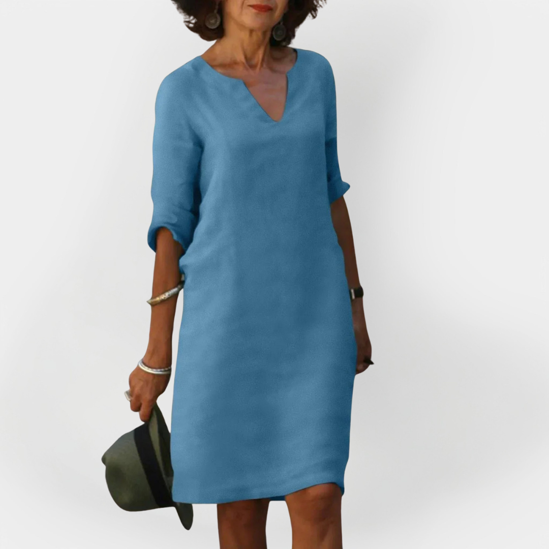 Dnevna haljina s V-izrezom