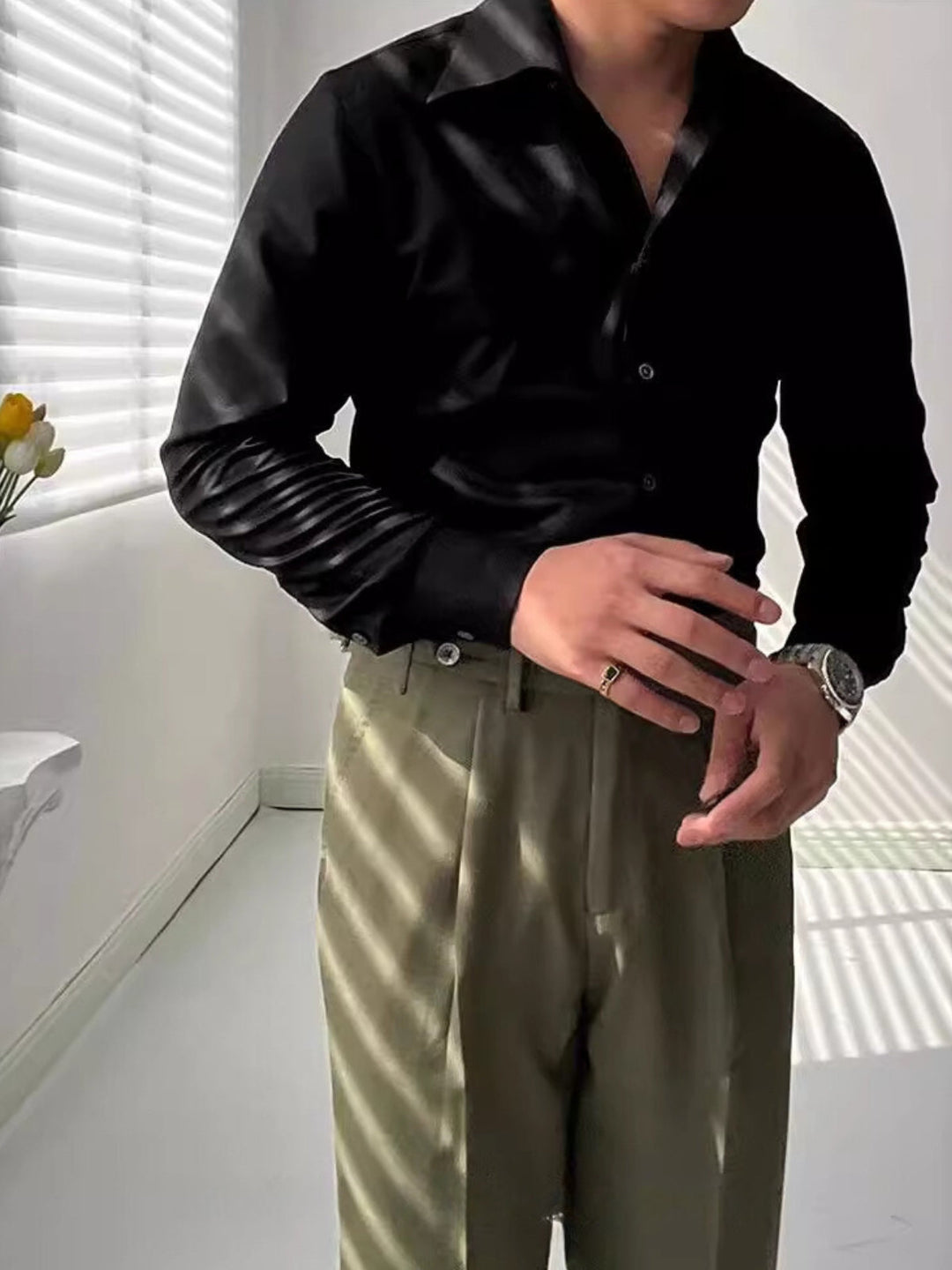 ALFIERI™ | Elegantna košulja s V-izrezom za sofisticirani stil