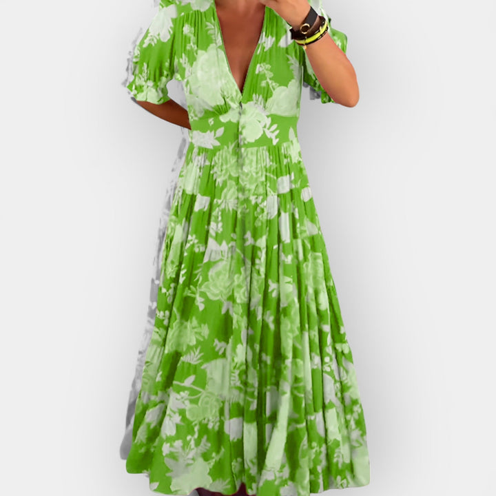 Lagana cvjetna haljina s džepovima