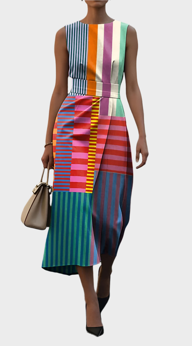 Haljina bez rukava s uzorkom