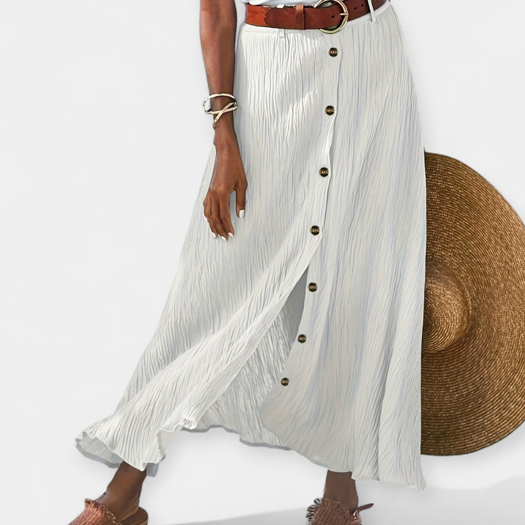 Poluprozirna midi suknja s otvorom