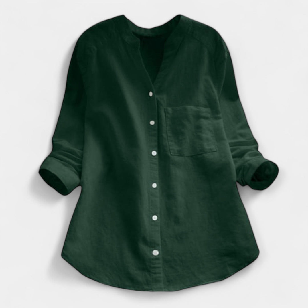 Udobna košulja od lana i pamuka