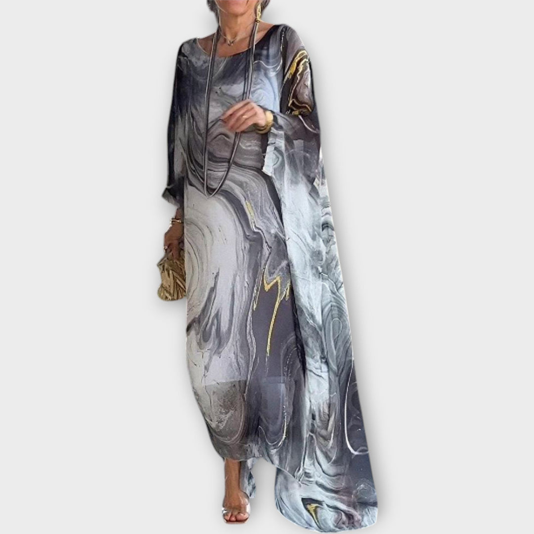 Maxi kaftan s prozirnom teksturom