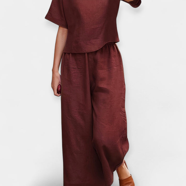 Lepršavi set traperica s kratkim rukavima