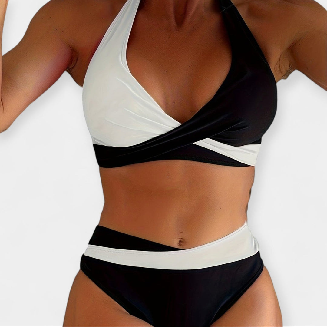 Džepni kupaći kostim s preklopnim vratom