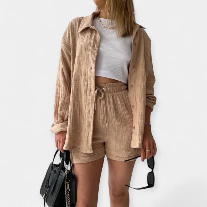 Dvoslojni Ljetni Komplet Top i Šorc