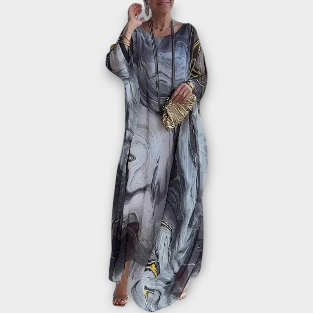 Maxi kaftan s prozirnom teksturom