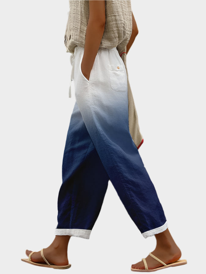 Opuštene hlače s uzorkom