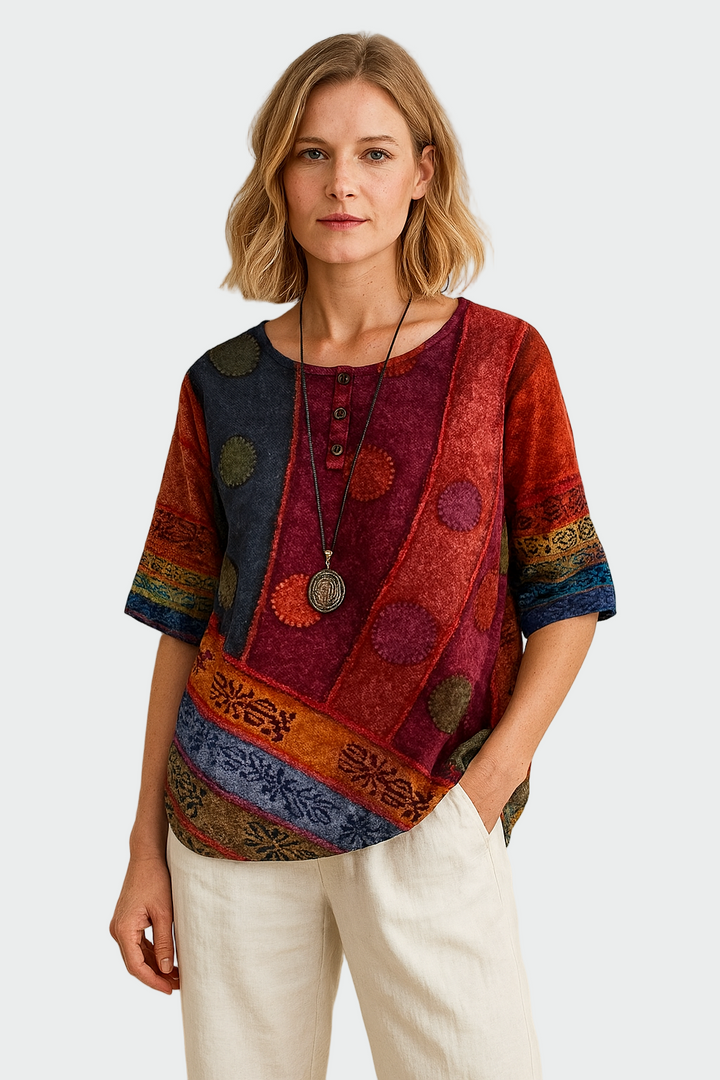 Mekana majica s umjetničkim uzorkom