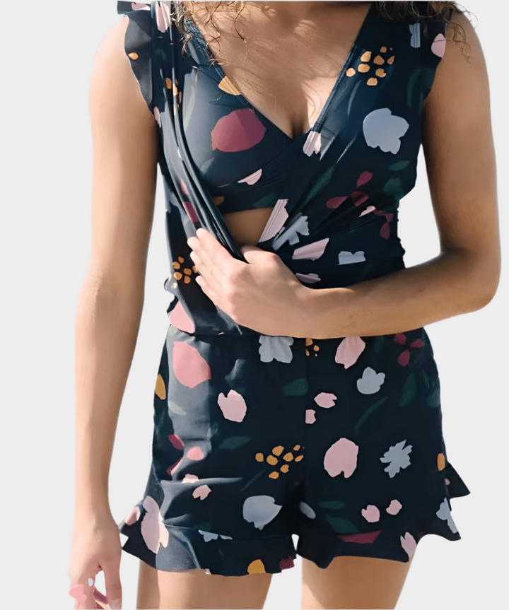 Kupaći kostim s volanom i podrškom za grudi