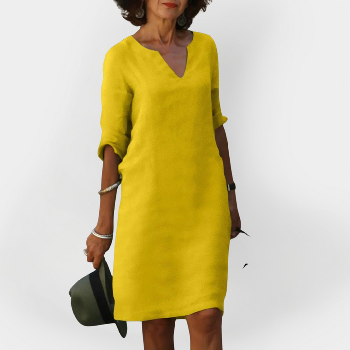 Dnevna haljina s V-izrezom