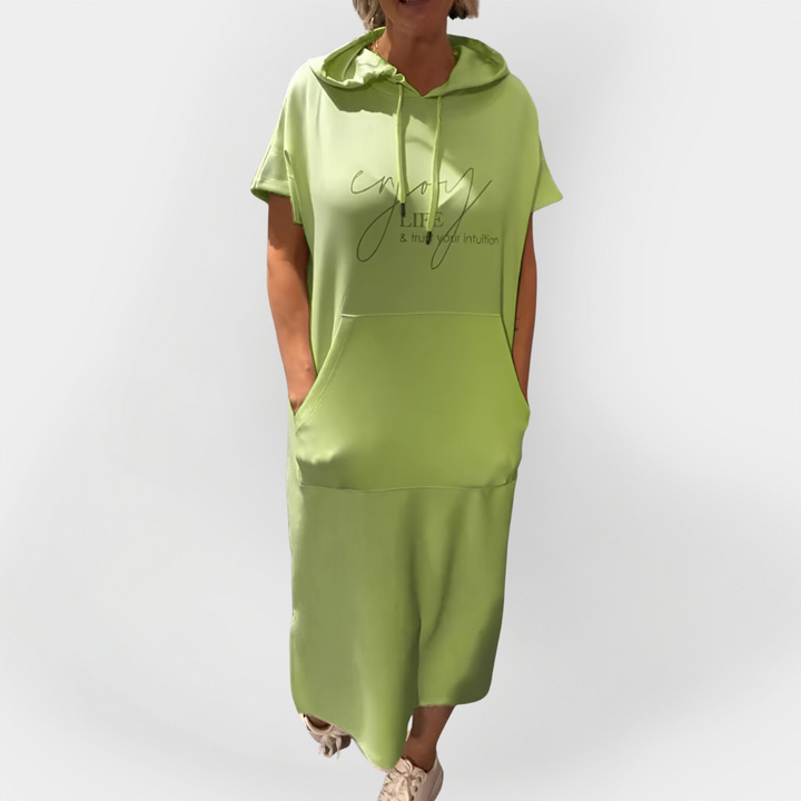 Dnevna haljina s kapuljačom