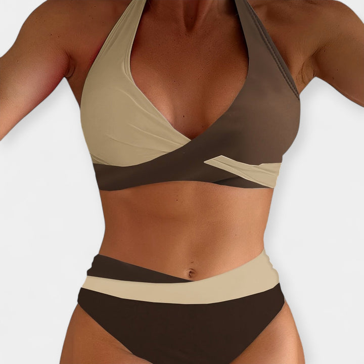 Džepni kupaći kostim s preklopnim vratom