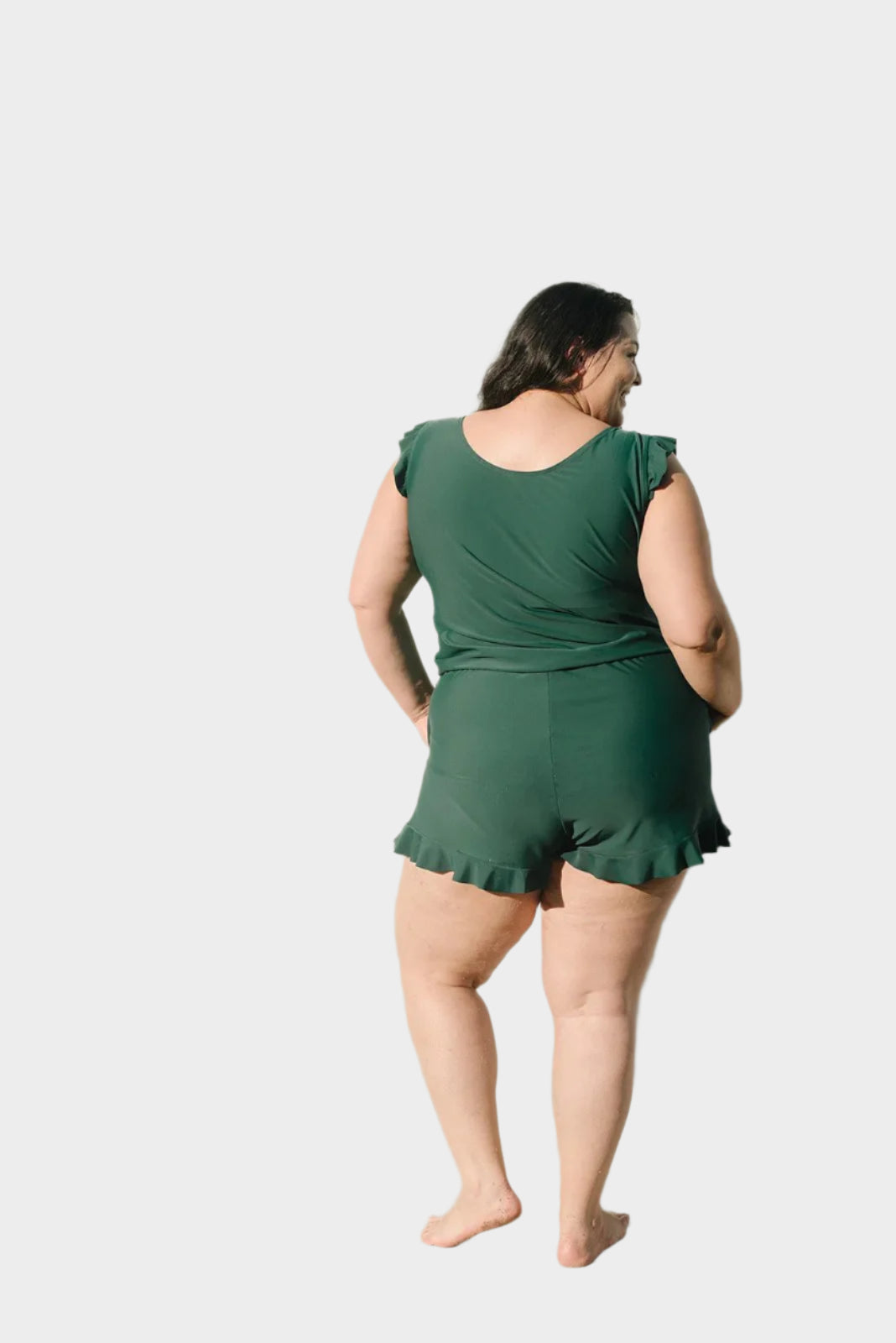 Kupaći kostim s volanom i podrškom za grudi