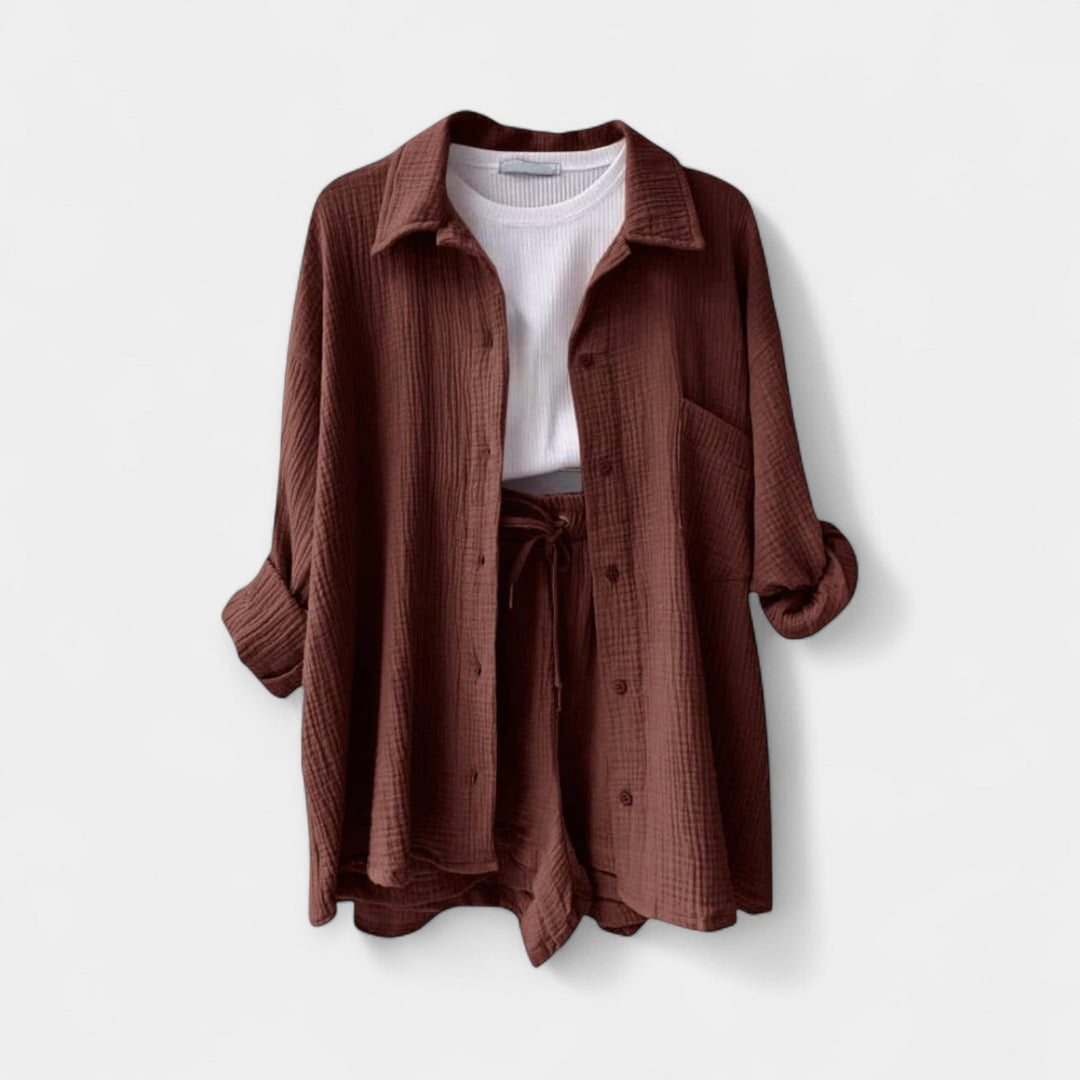 Dvoslojni Ljetni Komplet Top i Šorc